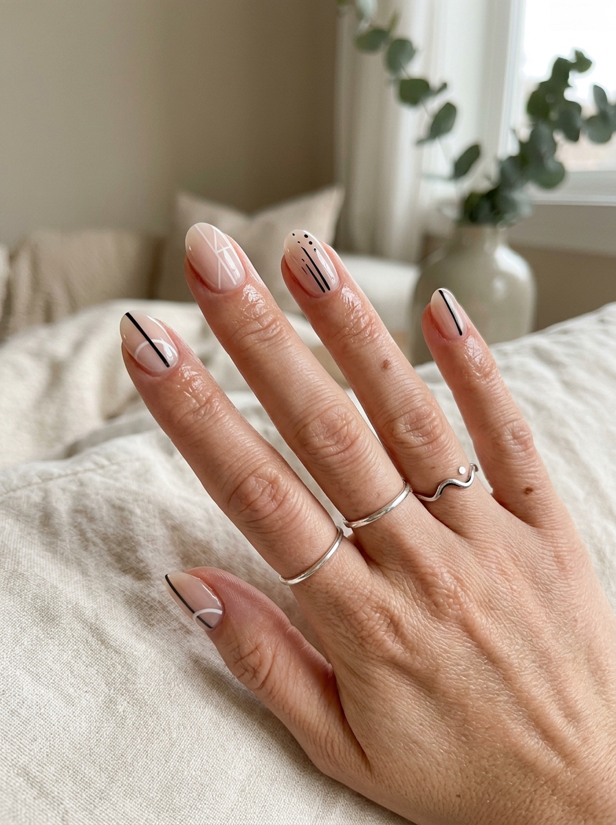 Graphic Line Nails als Cool Nails Inspiration 2026